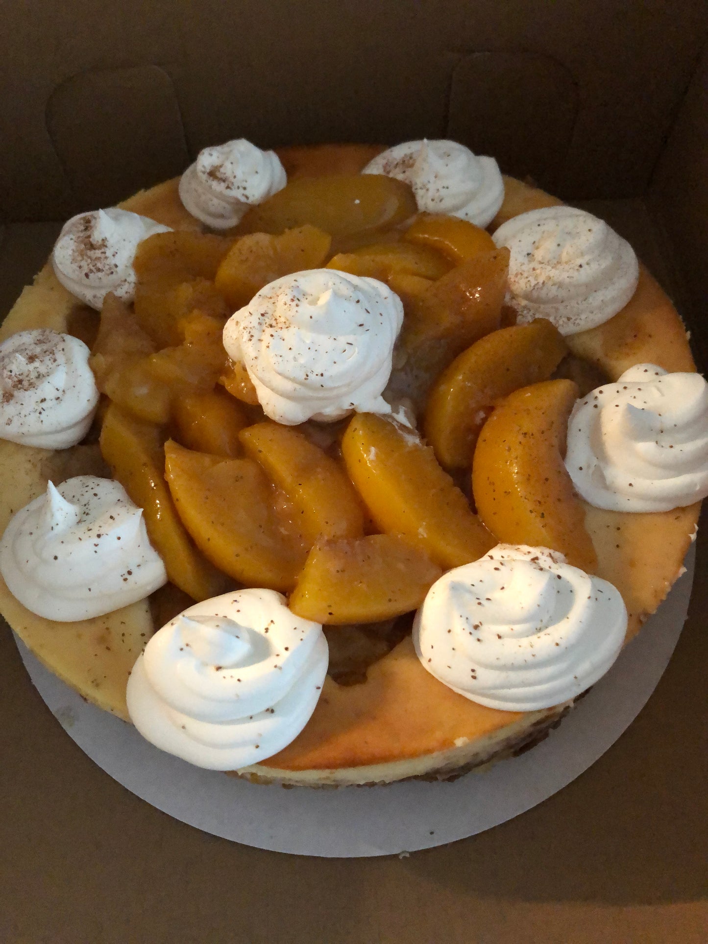 Peach cobbler cheesecake